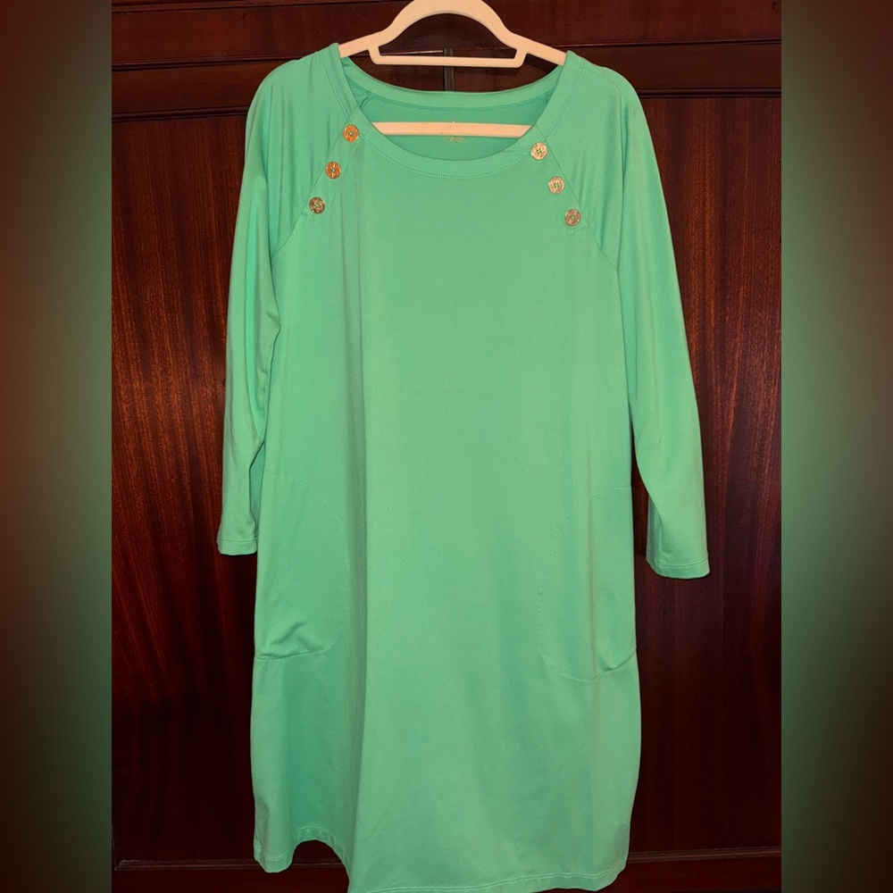Lilly Pulitzer Green Dress with Gold Accents